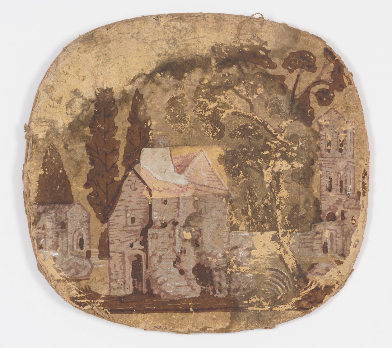 Bandbox-Deckel, Burgen in Spanien, 1835 von Unknown