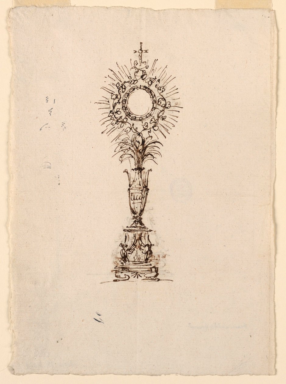 Entwurf für eine Monstranz, 1815–1830 von Unknown