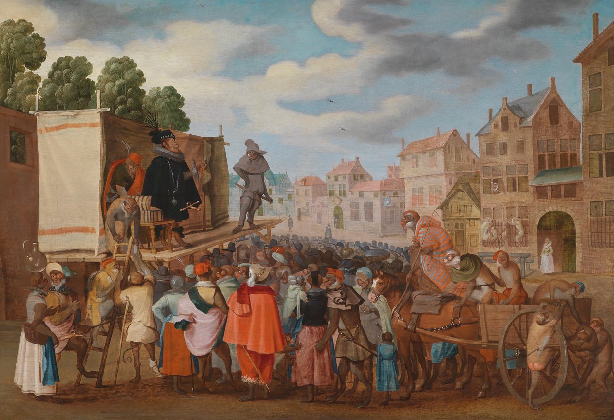 Affen auf dem Richtplatz von Unknown