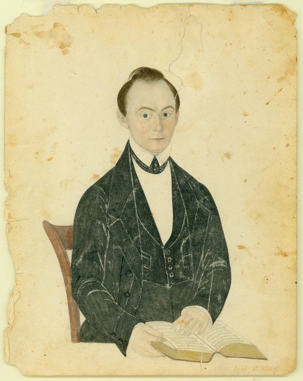Aquarellporträt von Dr. Benjamin F. Sharp von Unknown