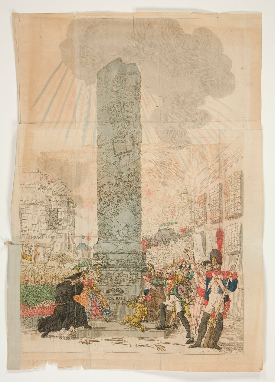 Konflikt vor einem Denkmal von Unknown