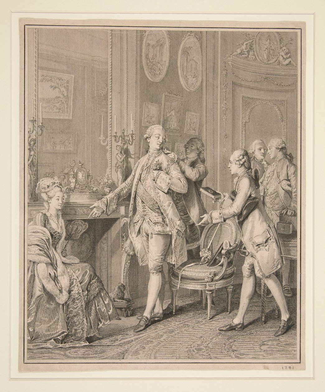 Salon-Szene (Vorbereitung für eine Zeremonie) von Unknown