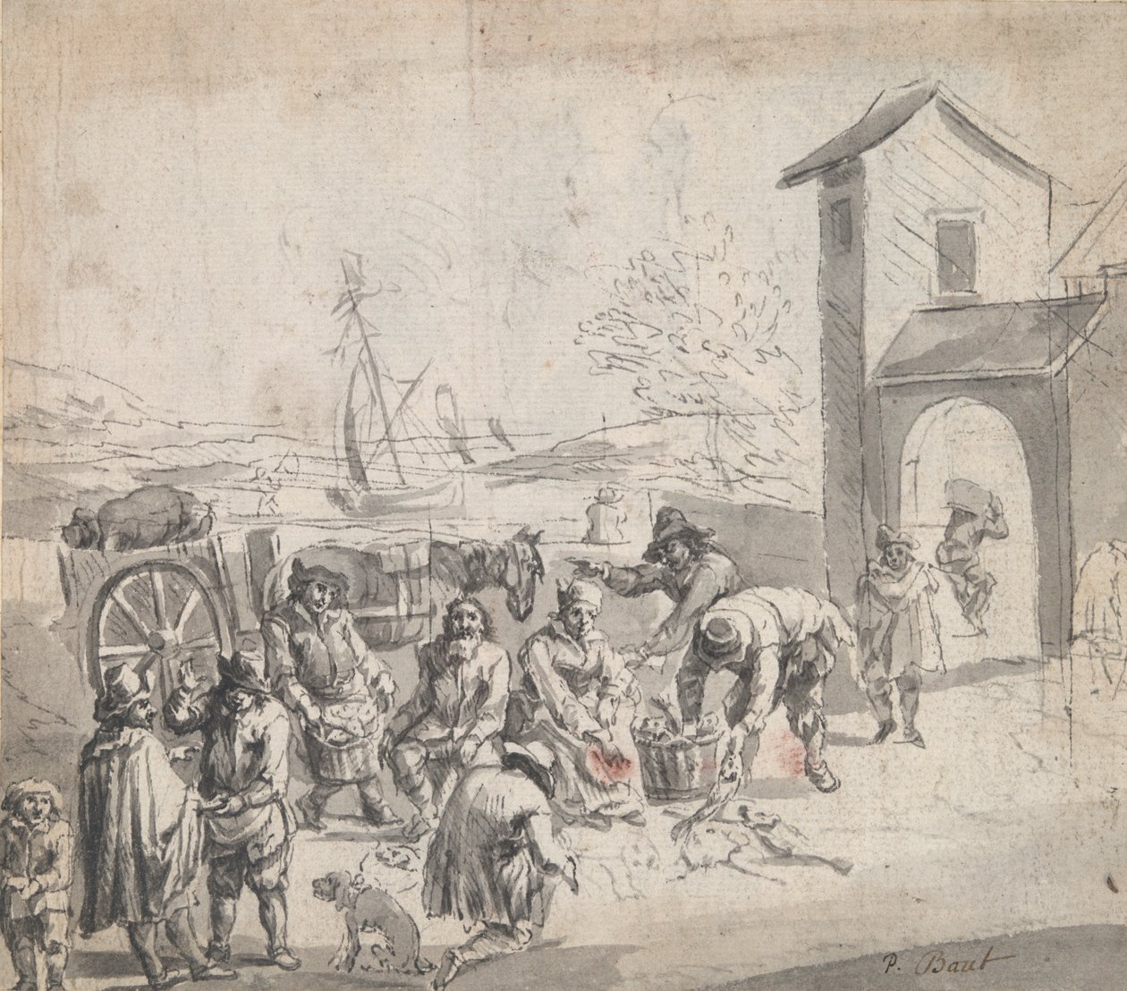 Hafenszene von Unknown