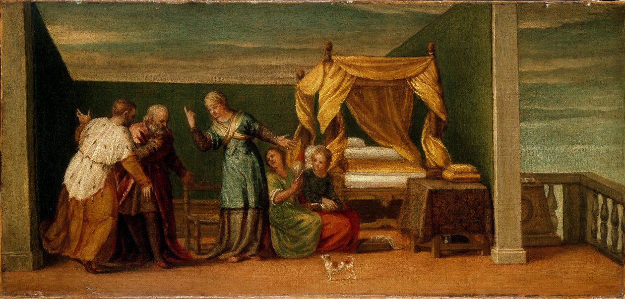 Judith empfängt die Ältesten von Bethulia, 16. Jahrhundert von Unknown