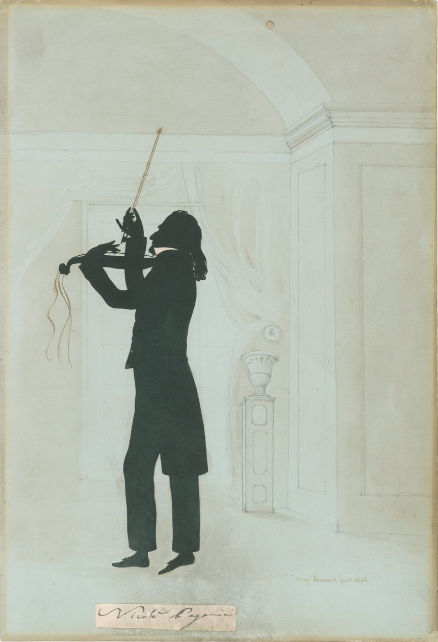 Niccolo Paganini - Silhouette von Unknown