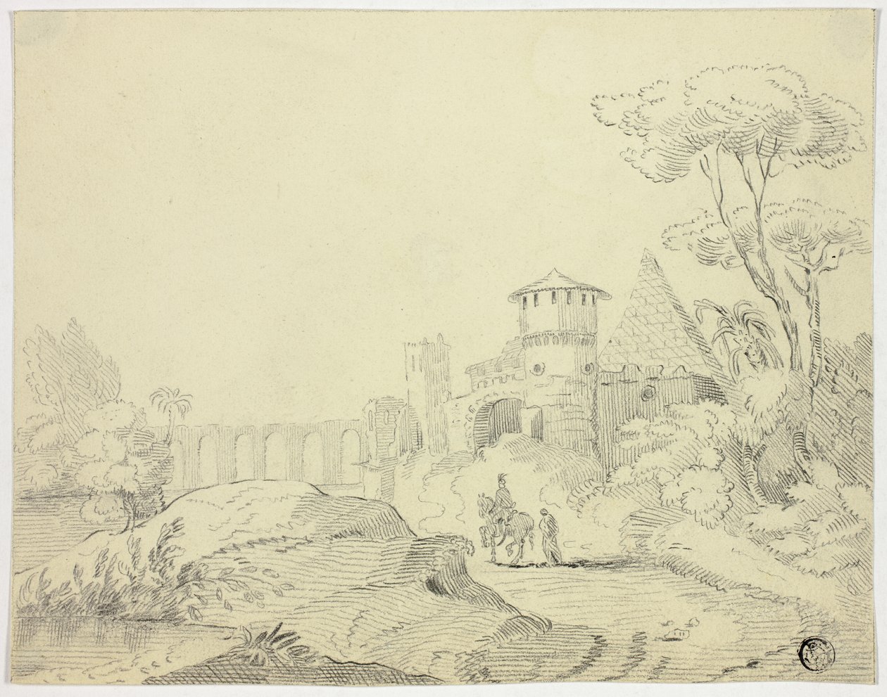Außerhalb der Porta Metella, Rom von Unknown