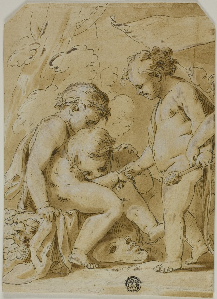Putti Bacchanale von Unknown
