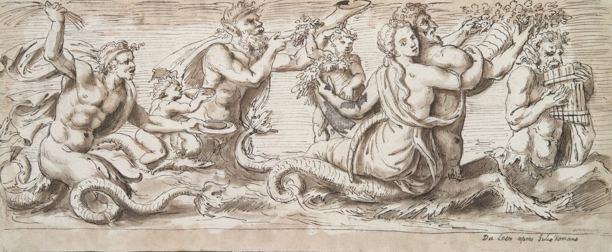 Tritonen, Nereiden und andere Figuren von Unknown