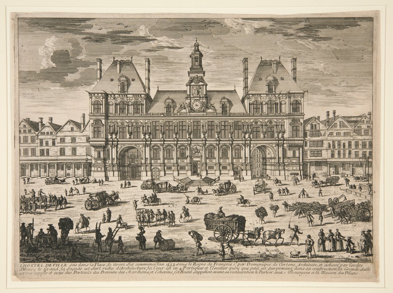 Ansicht des Hôtel de Ville, Paris von Unknown