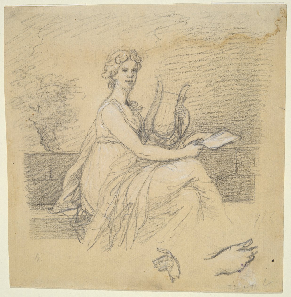 Frau mit Lyra von Unknown