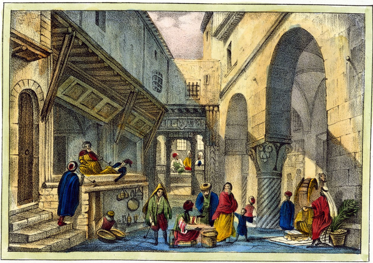 Ein Souk in Algier von Unknown artist