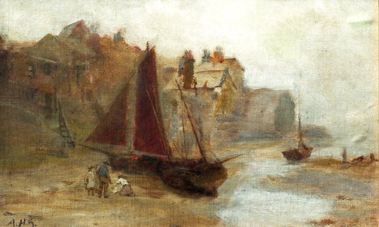 Boot am Strand von Unknown artist