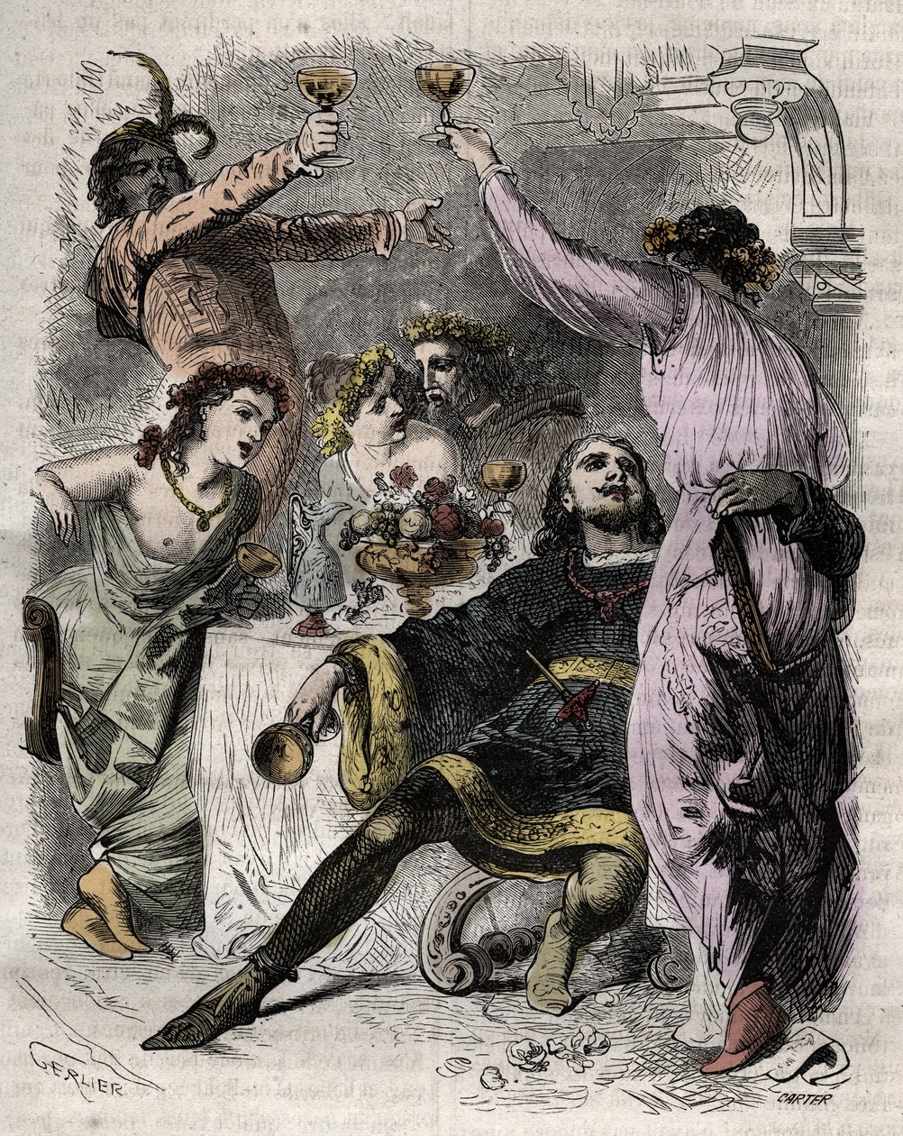 Fall des Turms von Nesle von Unknown artist