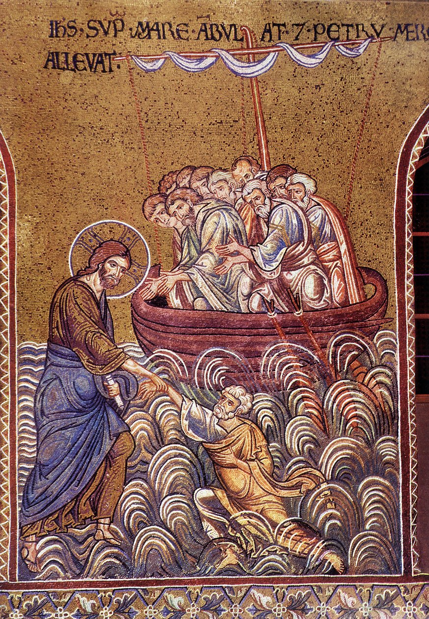 Christus geht auf dem Wasser von Unknown artist