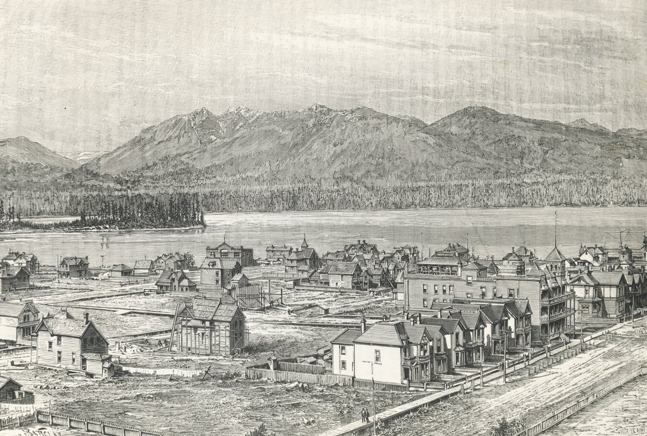 Stadt Vancouver, Gravur, Kanada von Unknown artist