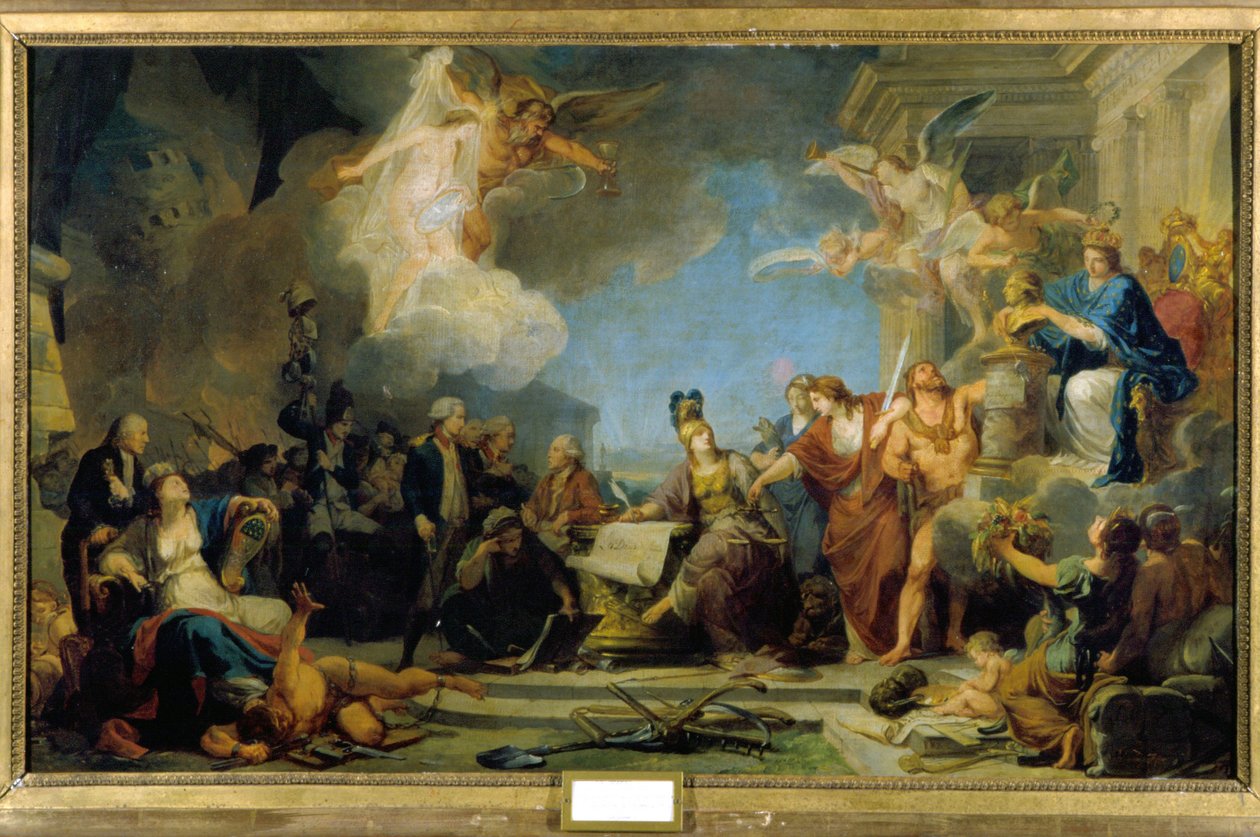 Minerva schreibt Menschenrechte von Unknown artist
