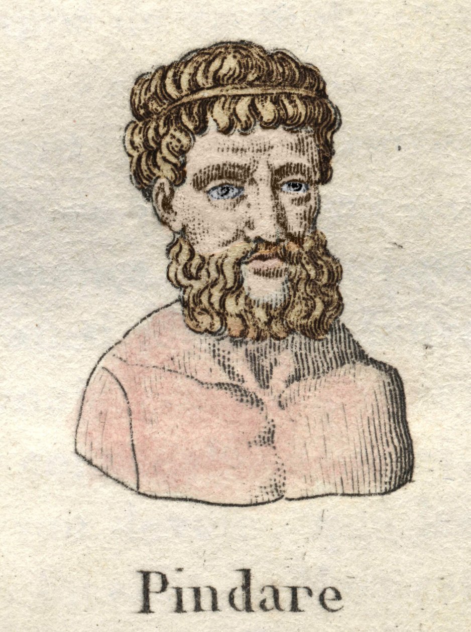 Pindar (518-v. 438 v. Chr.), griechischer Operndichter. von Unknown artist