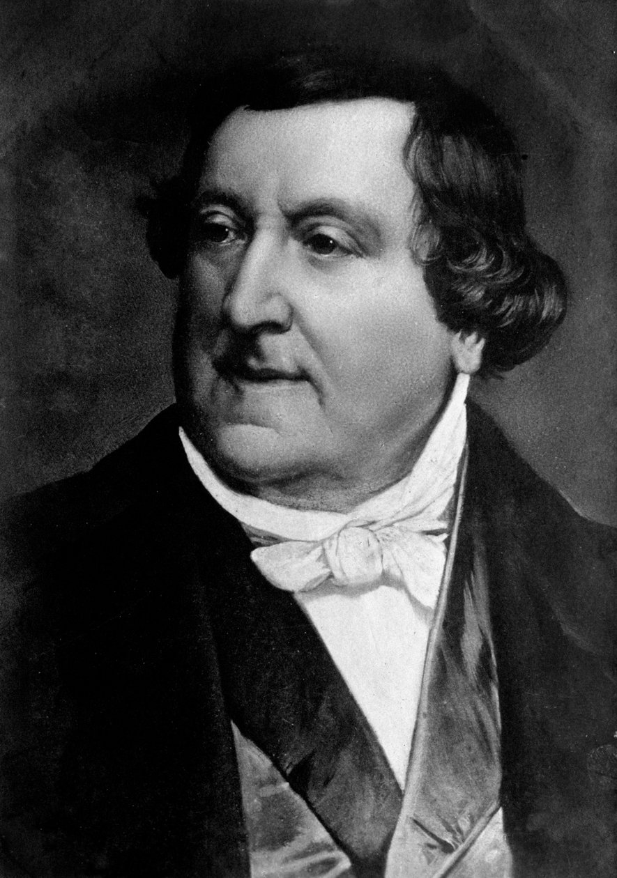 Porträt von Gioacchino Rossini (Gravur) von Unknown artist