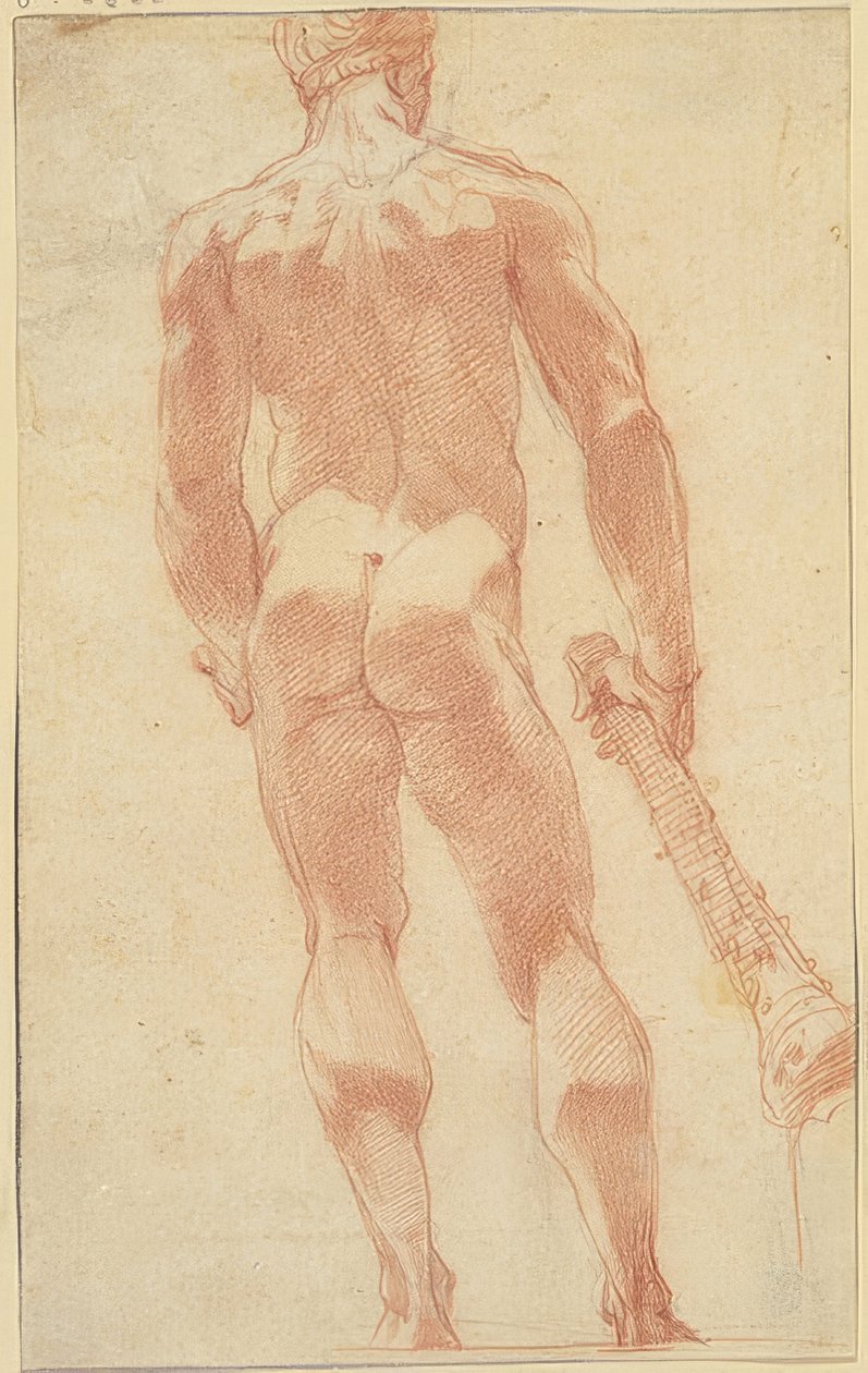 Stehender Herkules in Rückenansicht von Unknown