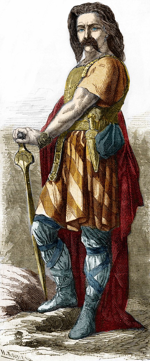 Vercingetorix (ca. 72-46 v. Chr.), gallischer Häuptling. von Unknown artist