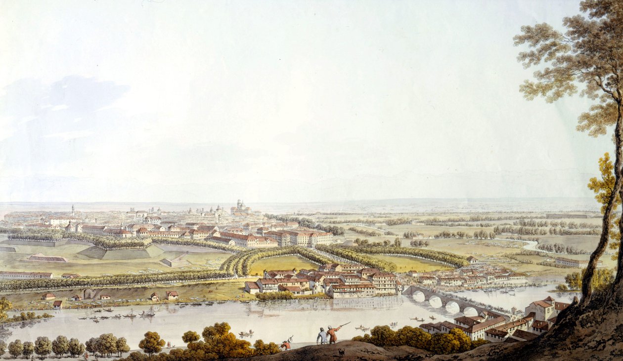Ansicht von Turin. Gravur 1810. von Unknown artist