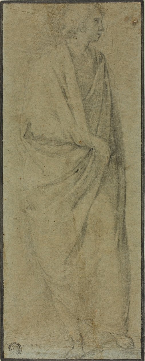 Stehende drapierte männliche Figur von Unknown Florentine