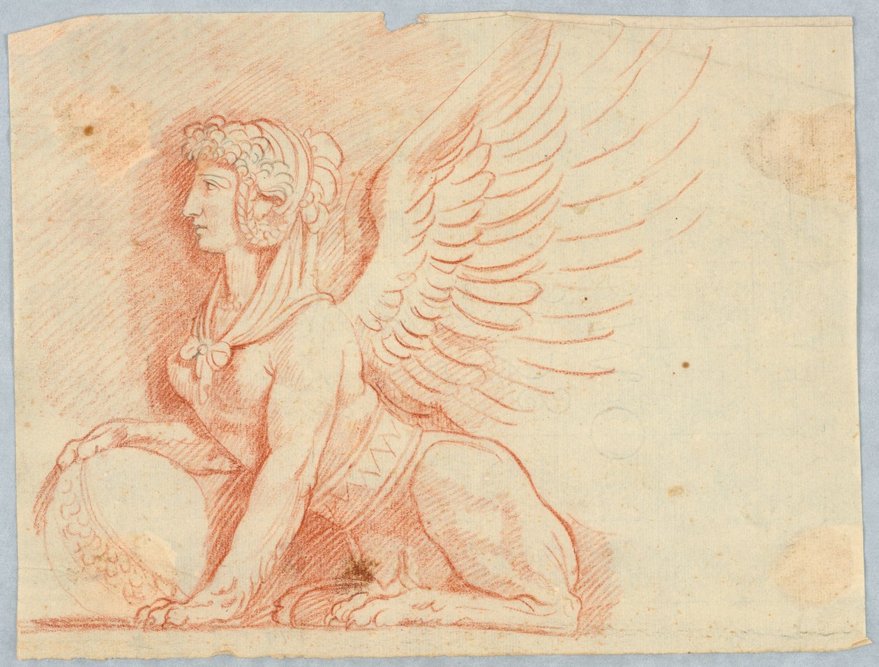 Eine Sphinx mit Globus von Unknown artist