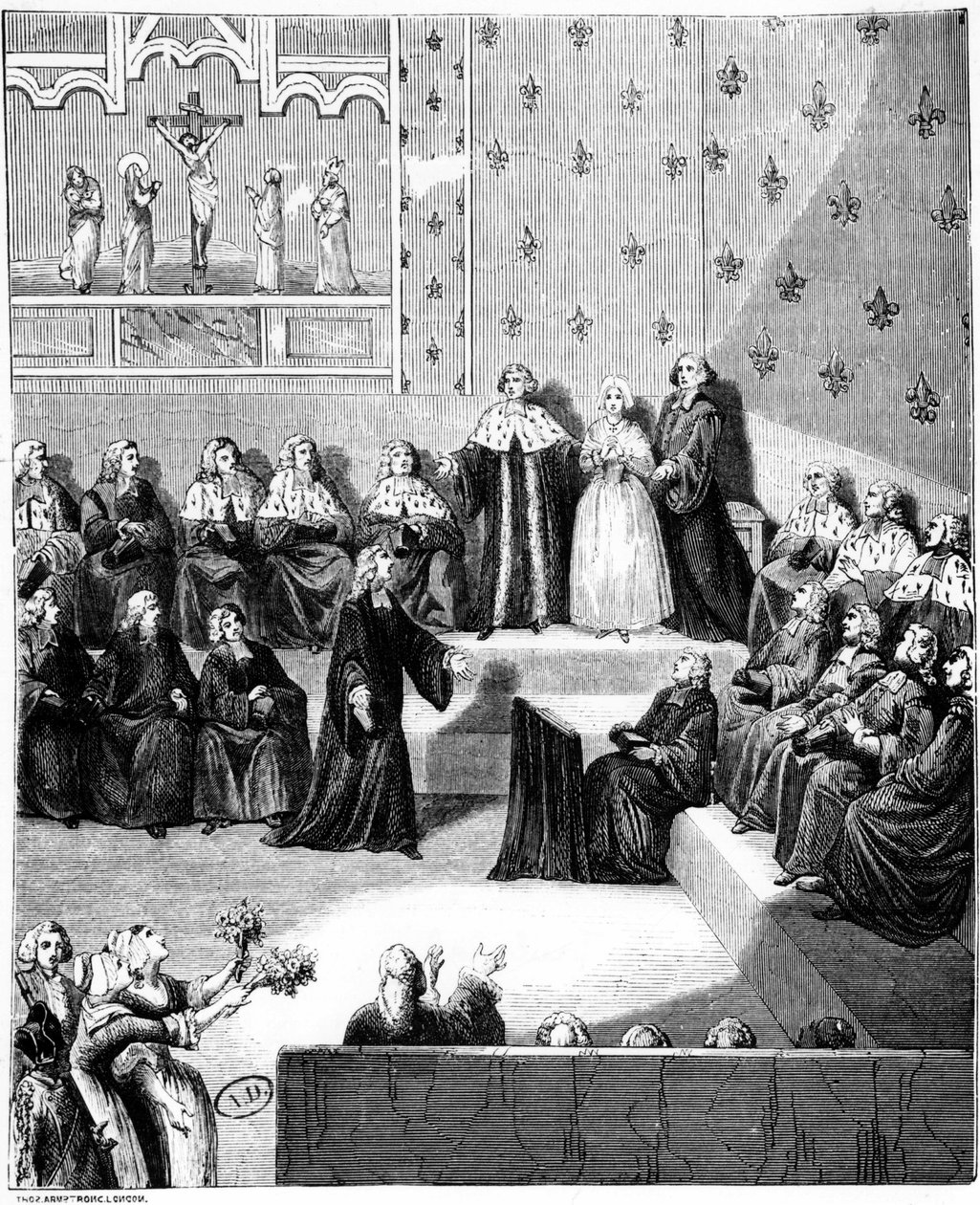 Eine Gerichtsverhandlung. 18. Jahrhundert. von Unknown artist