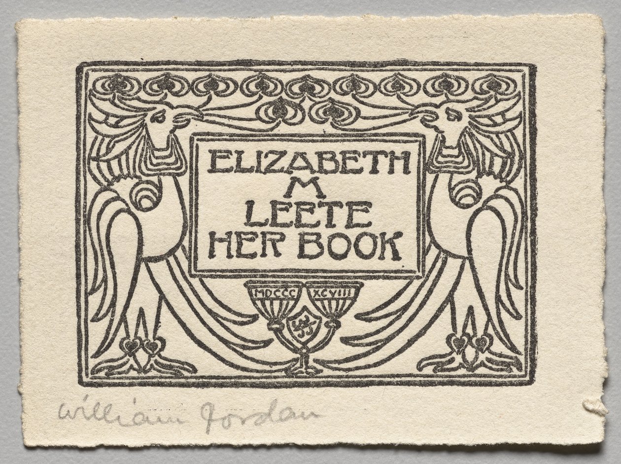Exlibris: Elizabeth M. Leete von Unknown artist