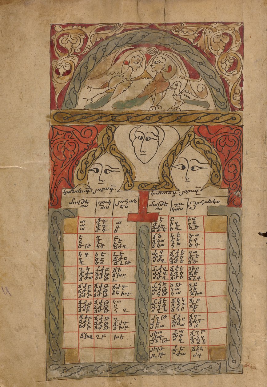 Kanontabelle Seite von Unknown artist
