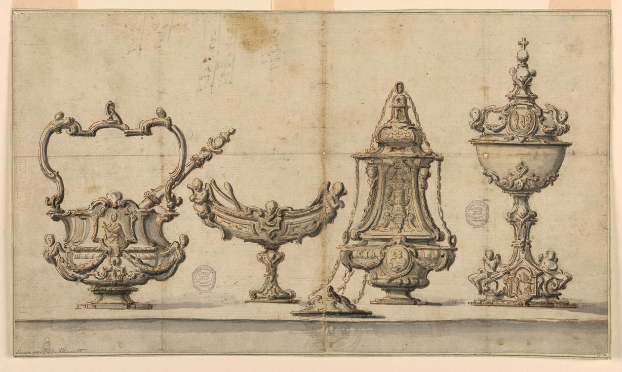Entwurf für kirchliche Utensilien von Unknown artist