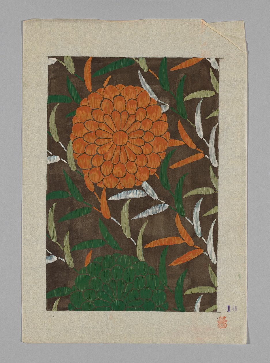 Design auf Papier von Unknown artist