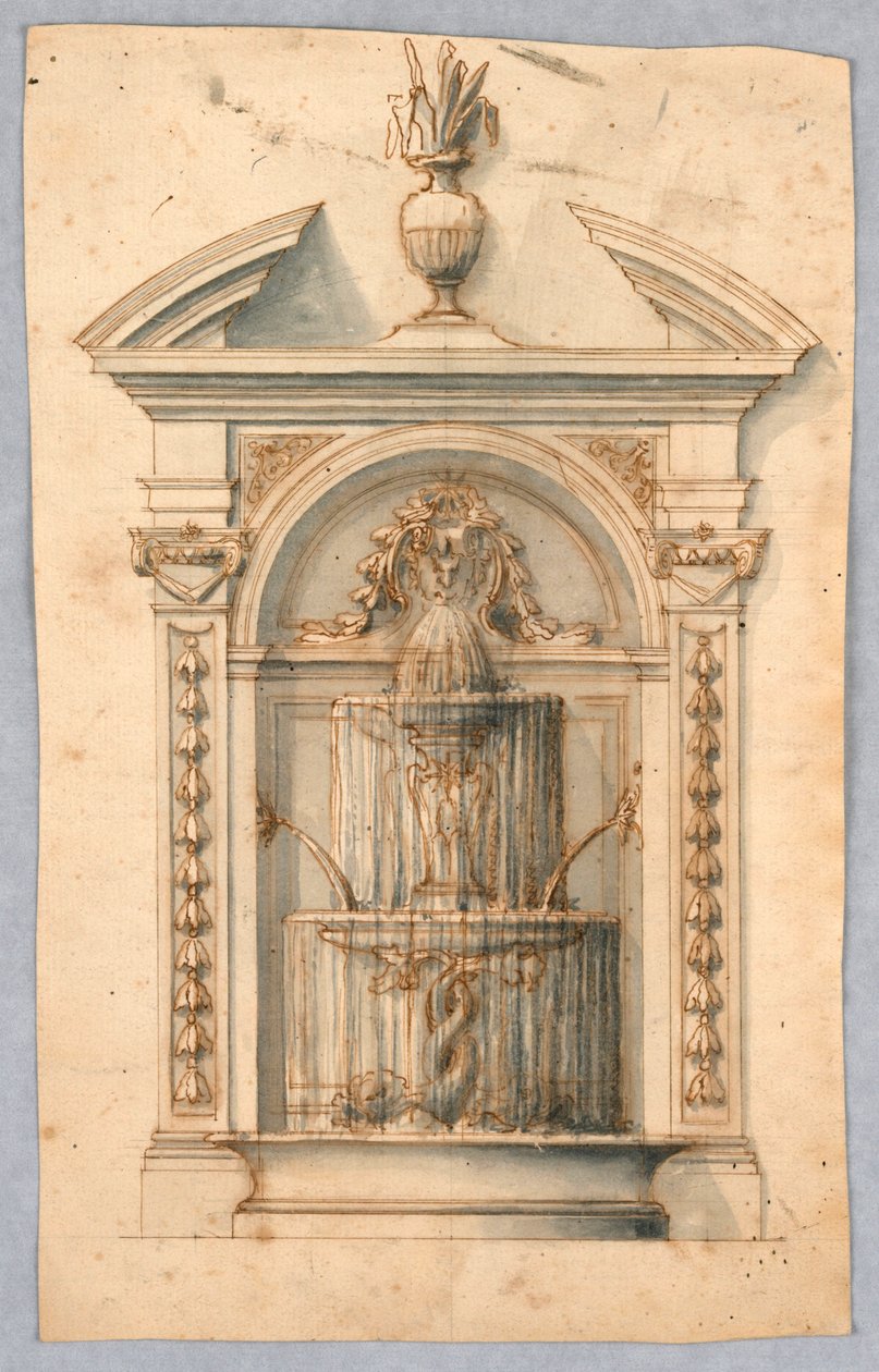 Ansicht eines Brunnens von Unknown artist