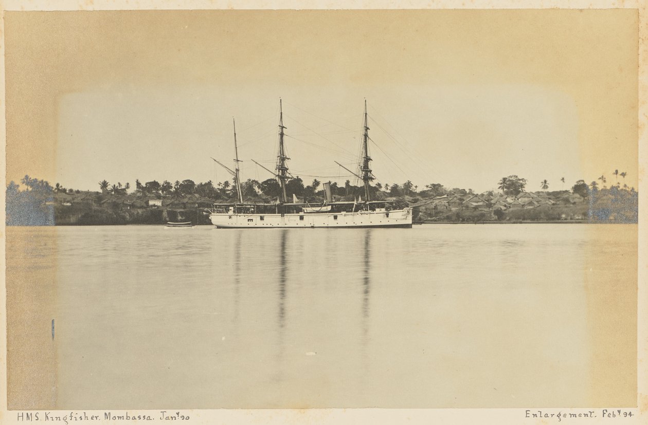 HMS Kingfisher. Mombasa. von Unknown artist