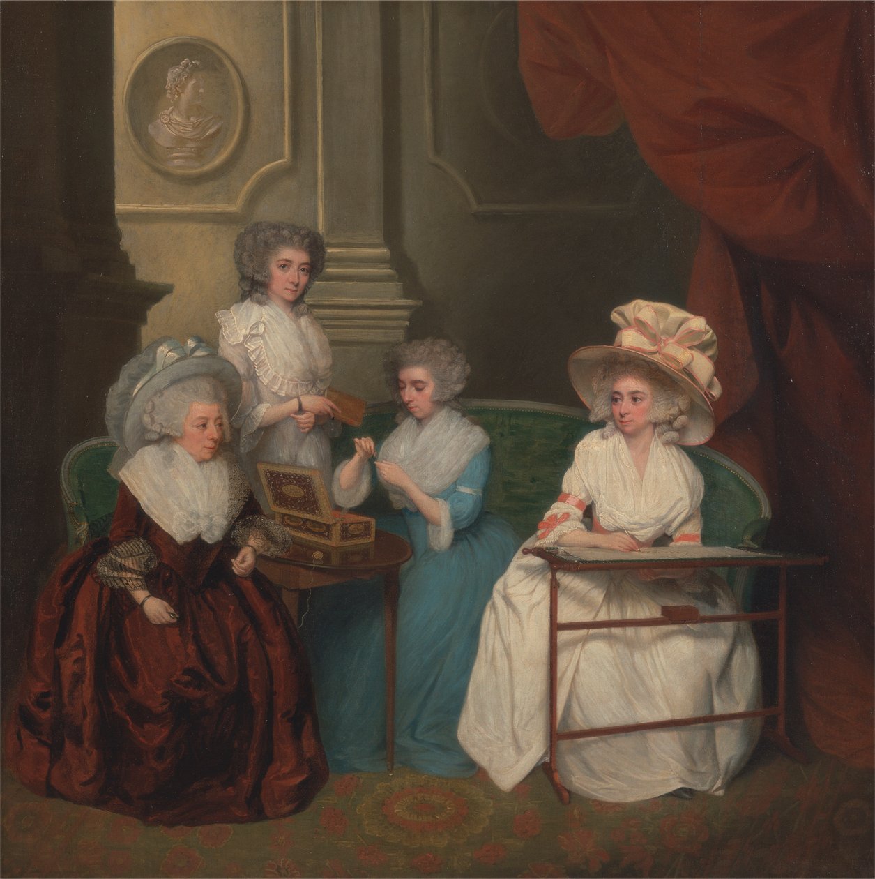 Lady Jane Mathew und ihre Töchter von Unknown artist