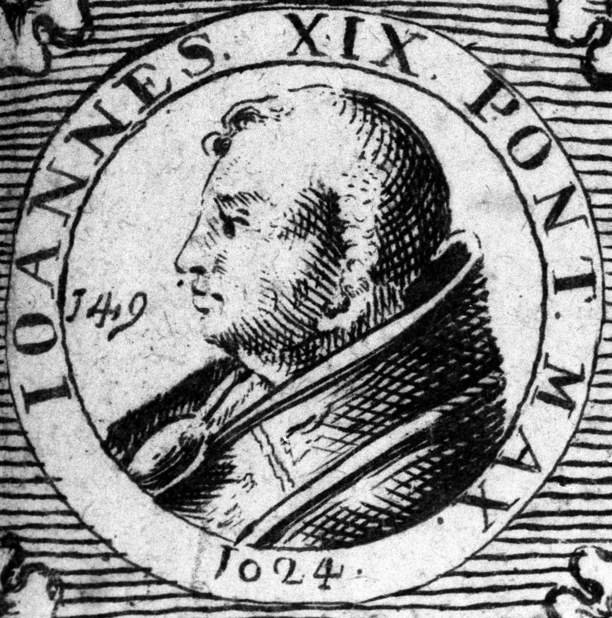 Porträt von Papst Johannes XIX. (1024-1032). von Unknown artist