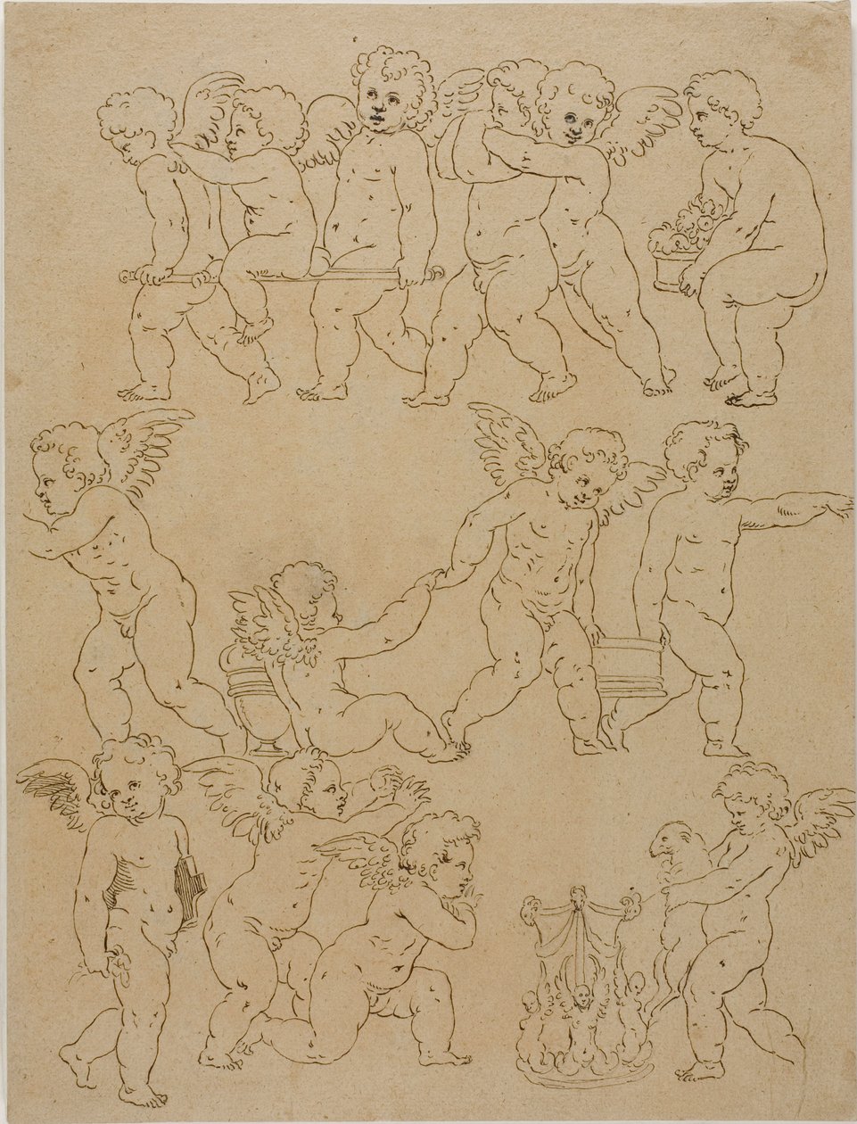 Putti bei der Arbeit von Unknown artist