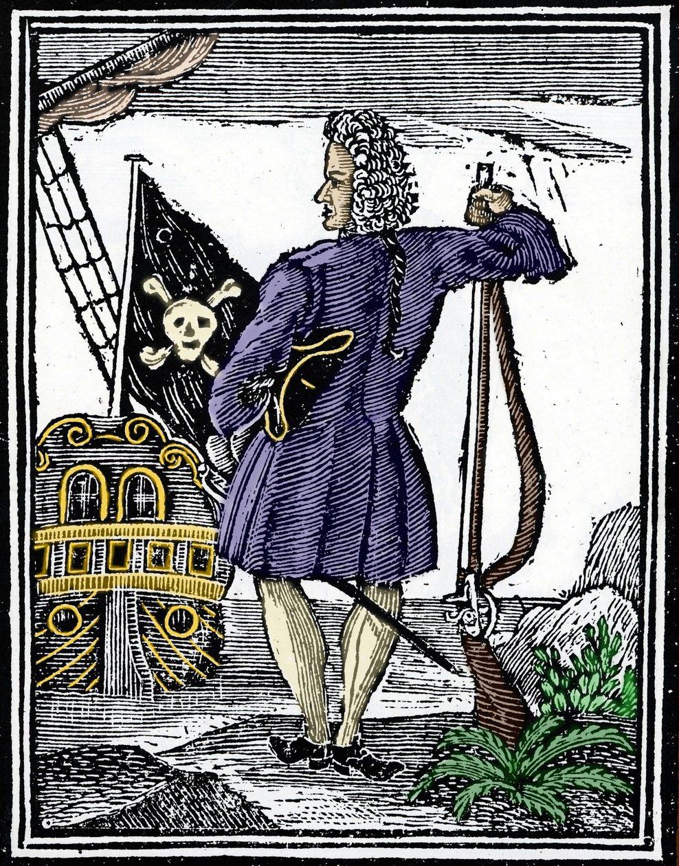 Der Pirat „Gentleman“ Stede Bonnet (1688-1718). von Unknown artist