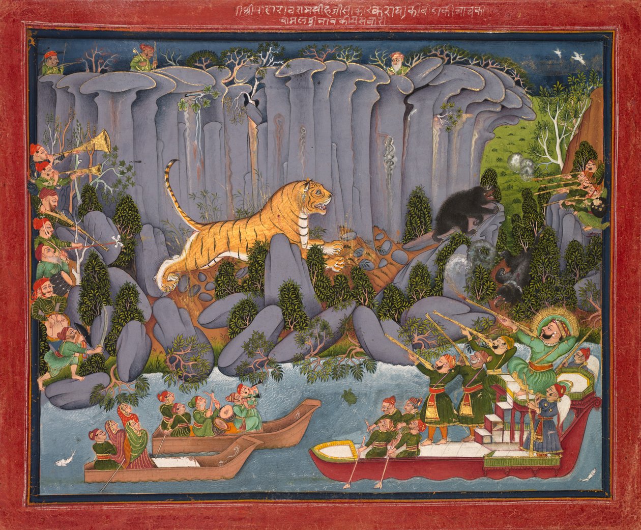 Tigerjagd von Ram Singh II von Unknown artist