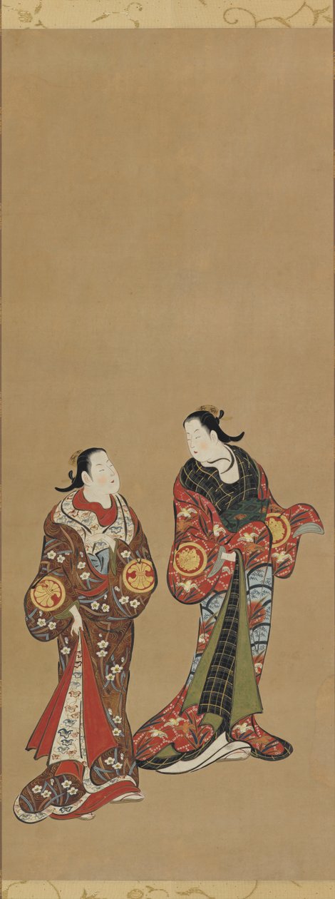 Zwei große Frauen in dunklen Roben von Unknown artist