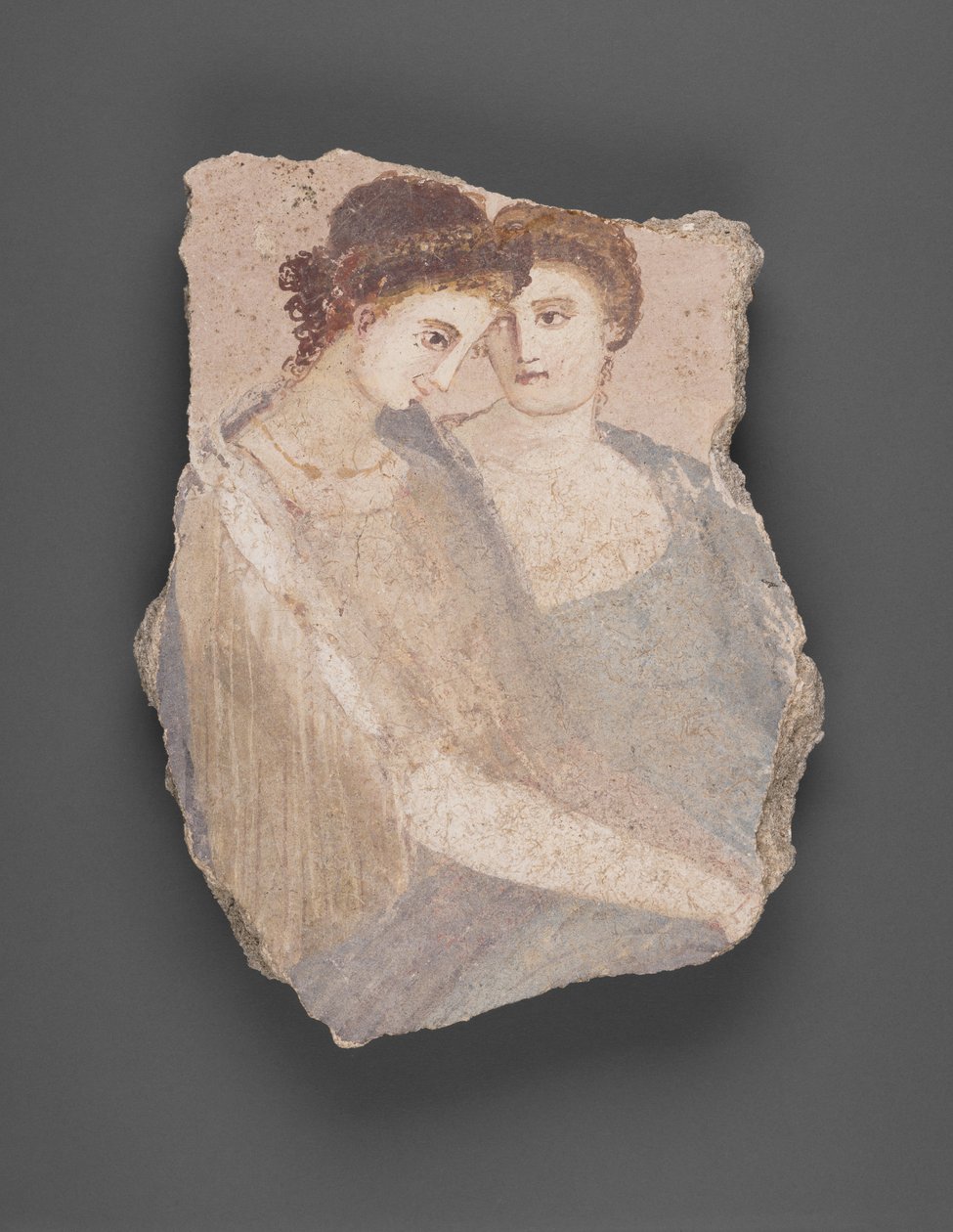 Wandfragment mit zwei Frauen von Unknown artist