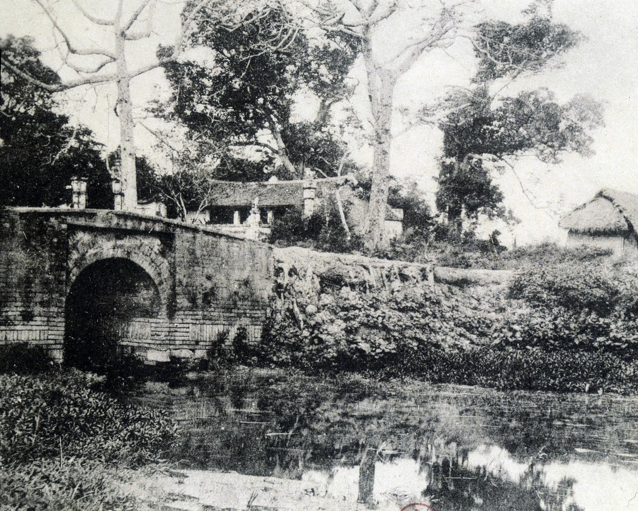 Hanoi, die Papierbrücke im Jahr 1883 von Unknown photographer