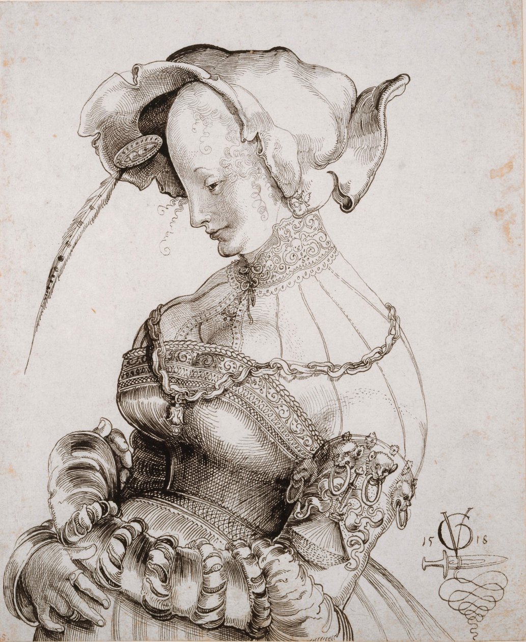 Prostituierte in Halbfigur, 1518 von Urs Graf