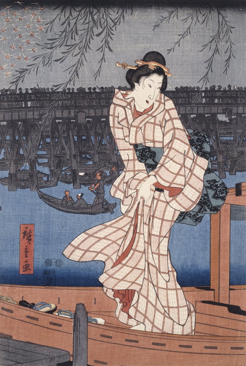 Abend am Sumida-Fluss von Utagawa Hiroshige