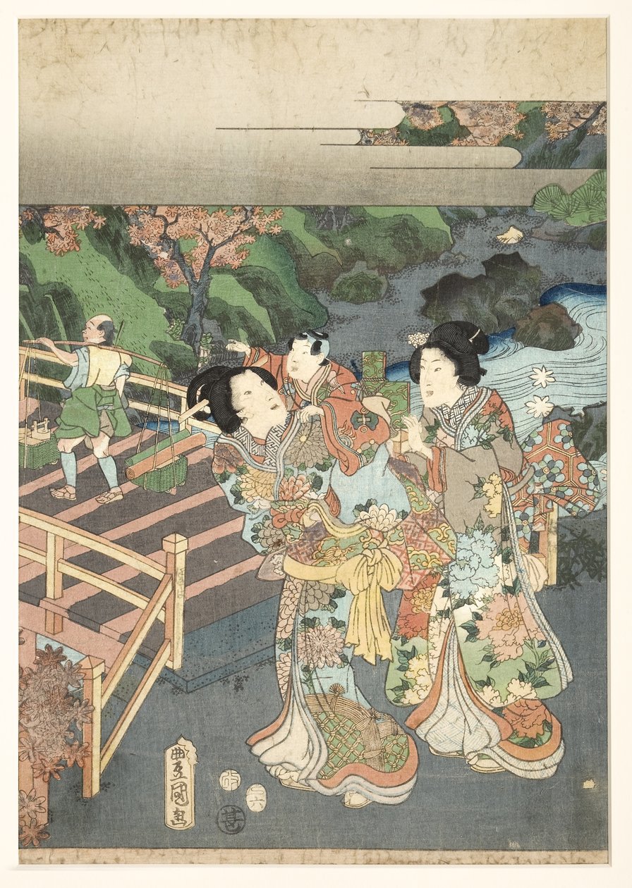 Herbst, frühe 1850er Jahre (Holzschnitt) von Utagawa Kunisada