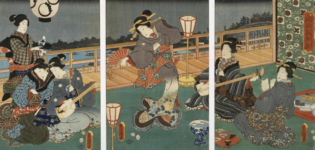 Kurtisanen unterhalten von Utagawa Kunisada