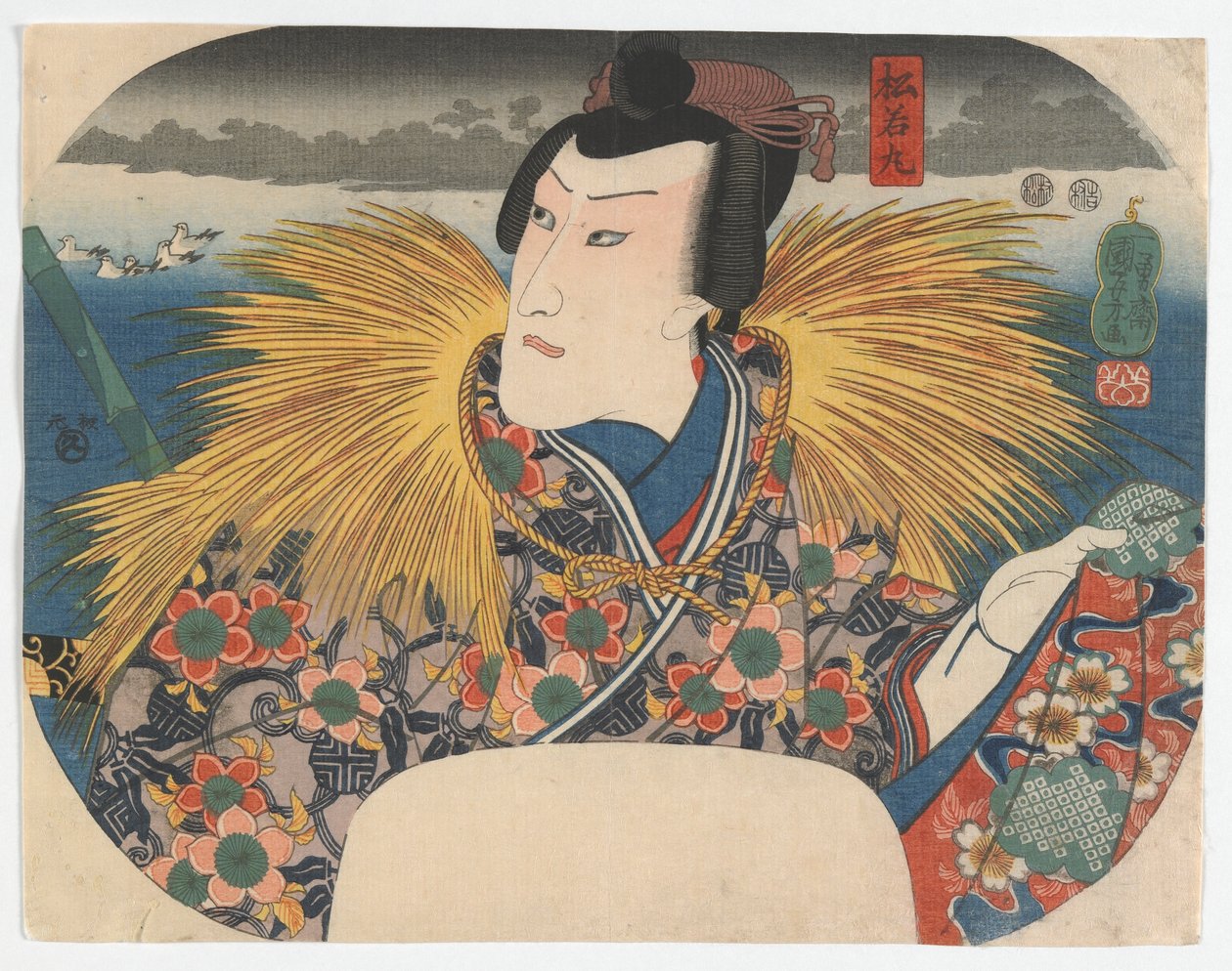 Der Schauspieler Ichikawa Danjuro VIII als Matsuwakamaru, Edo-Periode, 1847 (Farbholzschnitt) von Utagawa Kuniyoshi