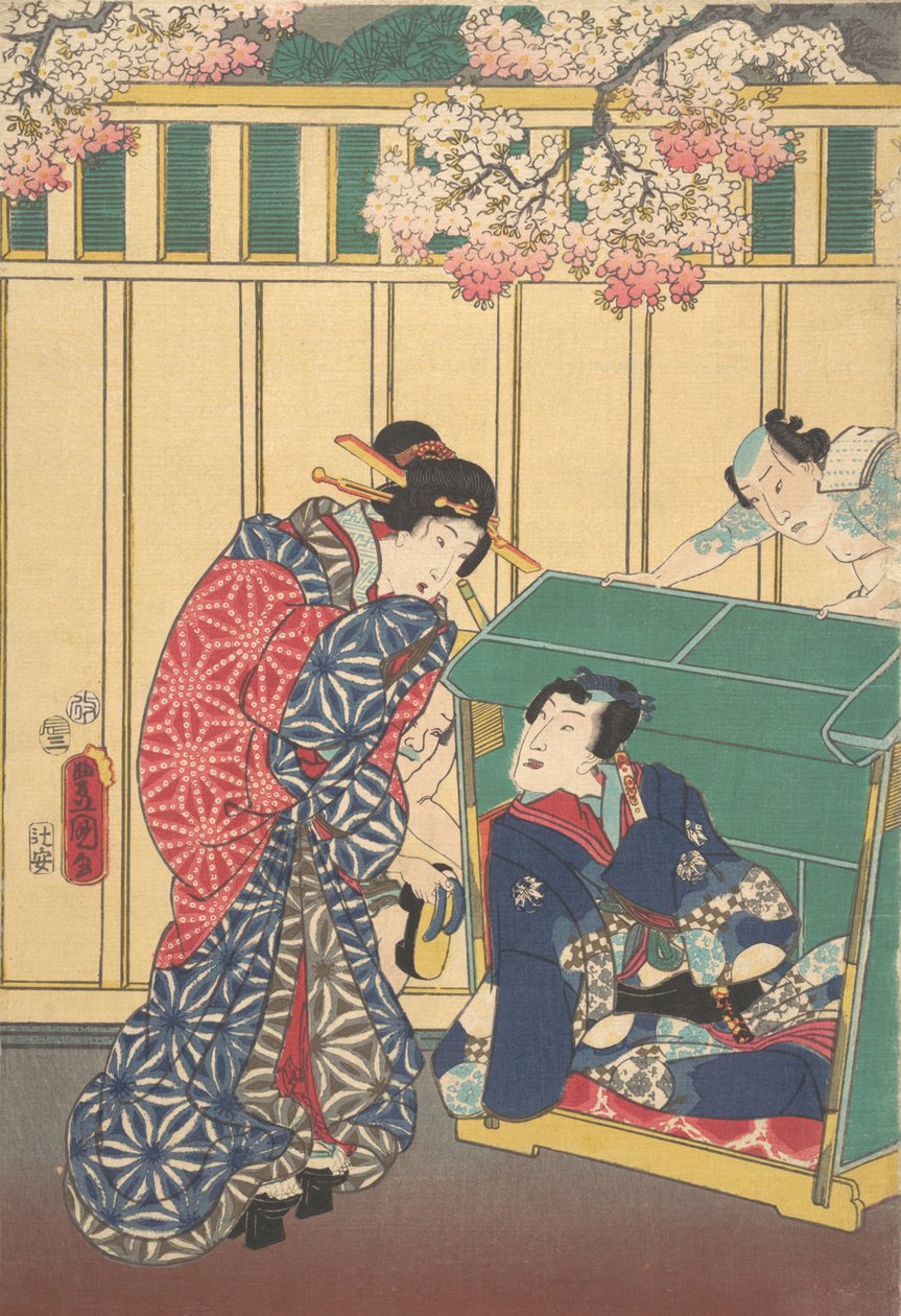 Druck von Utagawa Kunisada