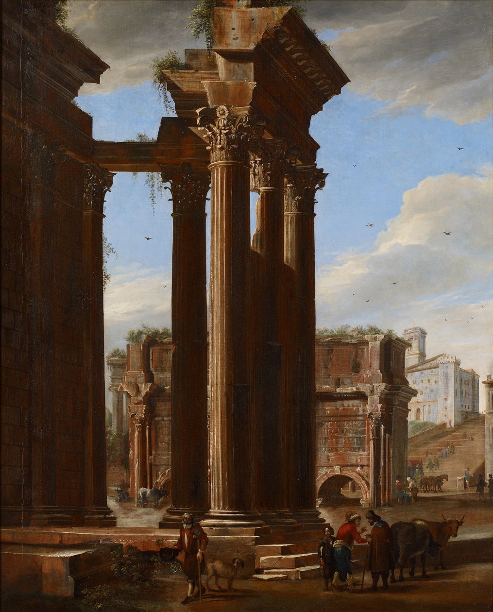 Ansicht im Forum Romanum, 1615 von V. and Cerquozzi, M. Codazzi