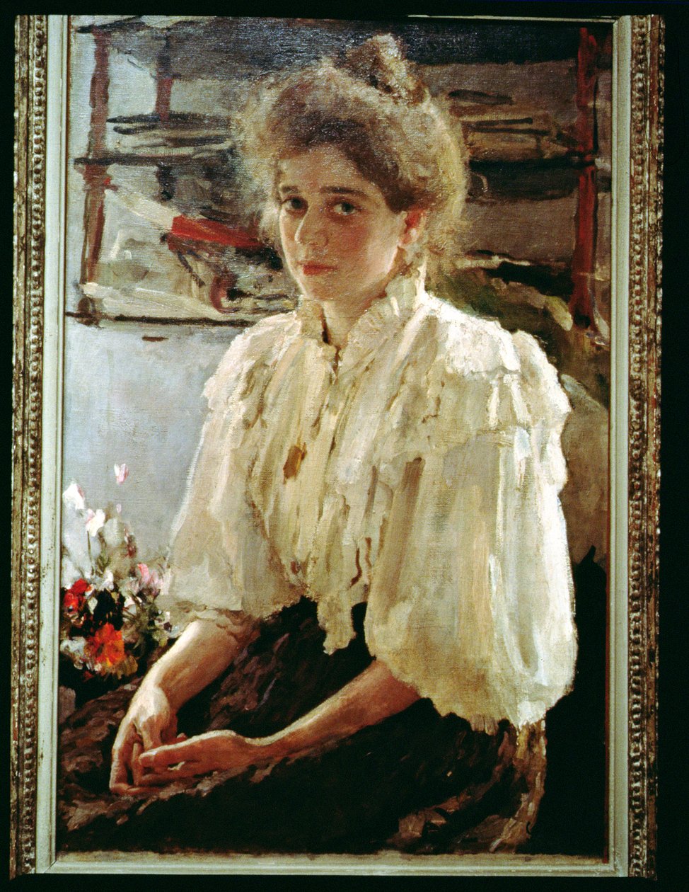 Porträt von Madame Lwoff, 1895 von Valentin Aleksandrovich Serov